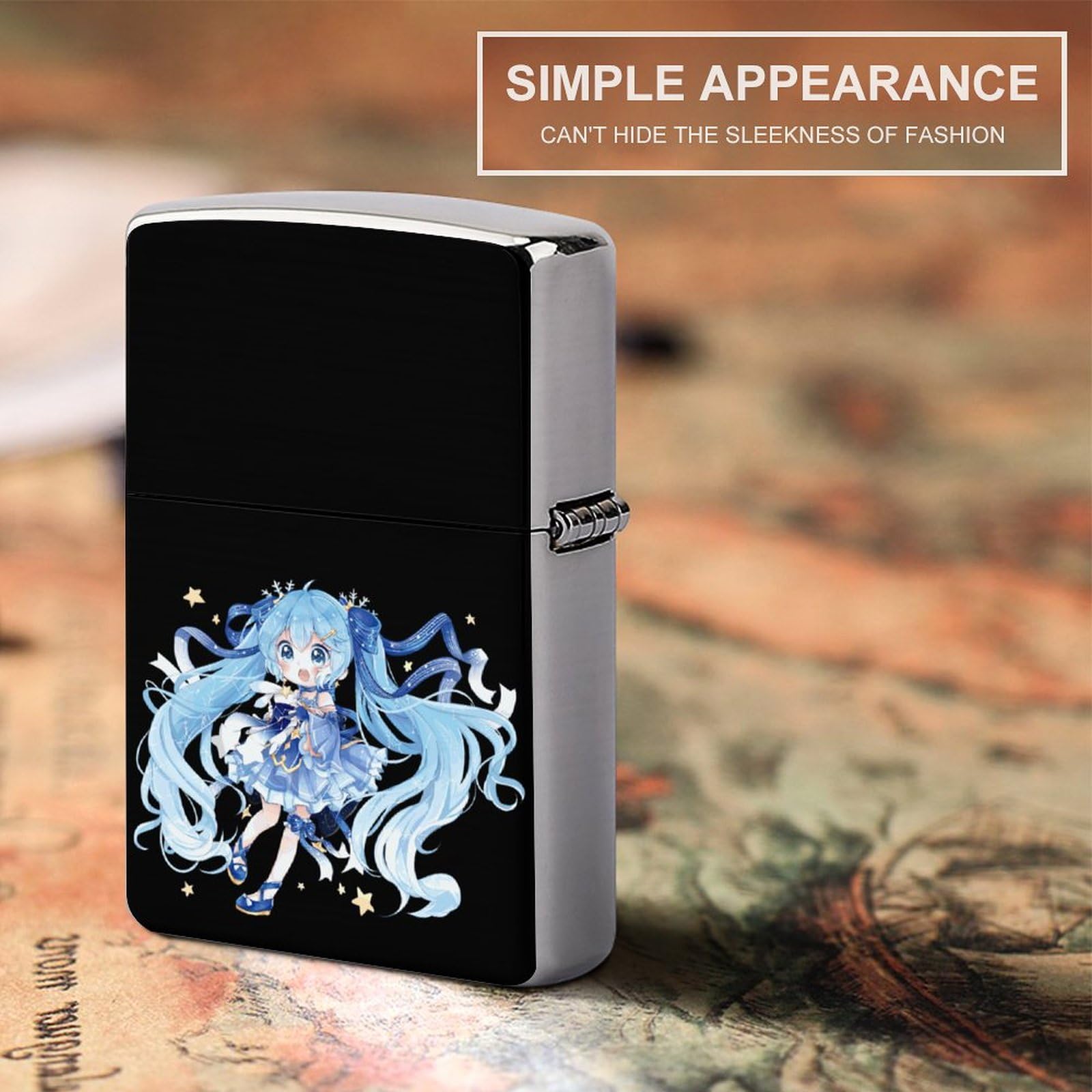 初音ミク　ボカロ　雪ミク　美少女　オイルライター　zippo 風　VR50 初音ミク ボカロ 雪ミク 美少女 オイルライター zippo 風 VR50 2025年