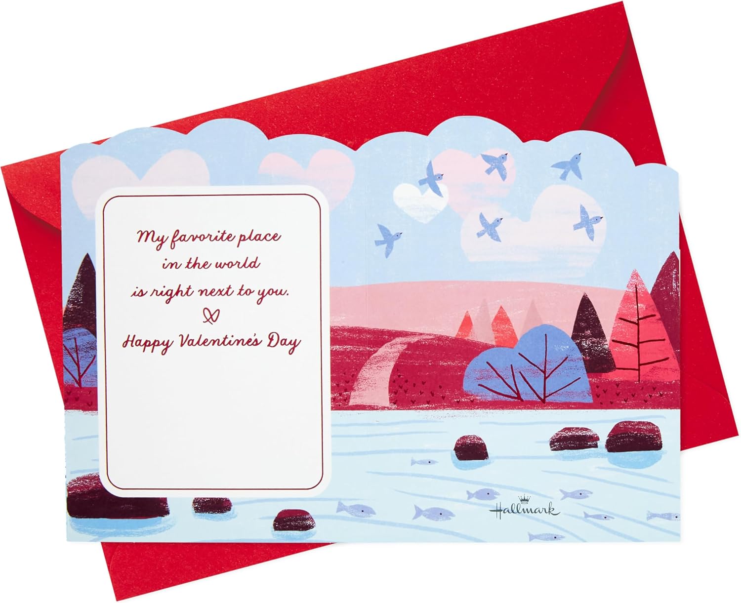 Hallmark Valentines Day Pop Up Card (Mountain Lake) Paper Wonder 3D Card for Husband, Wife, Boyfriend, Girlfriend - Image 7