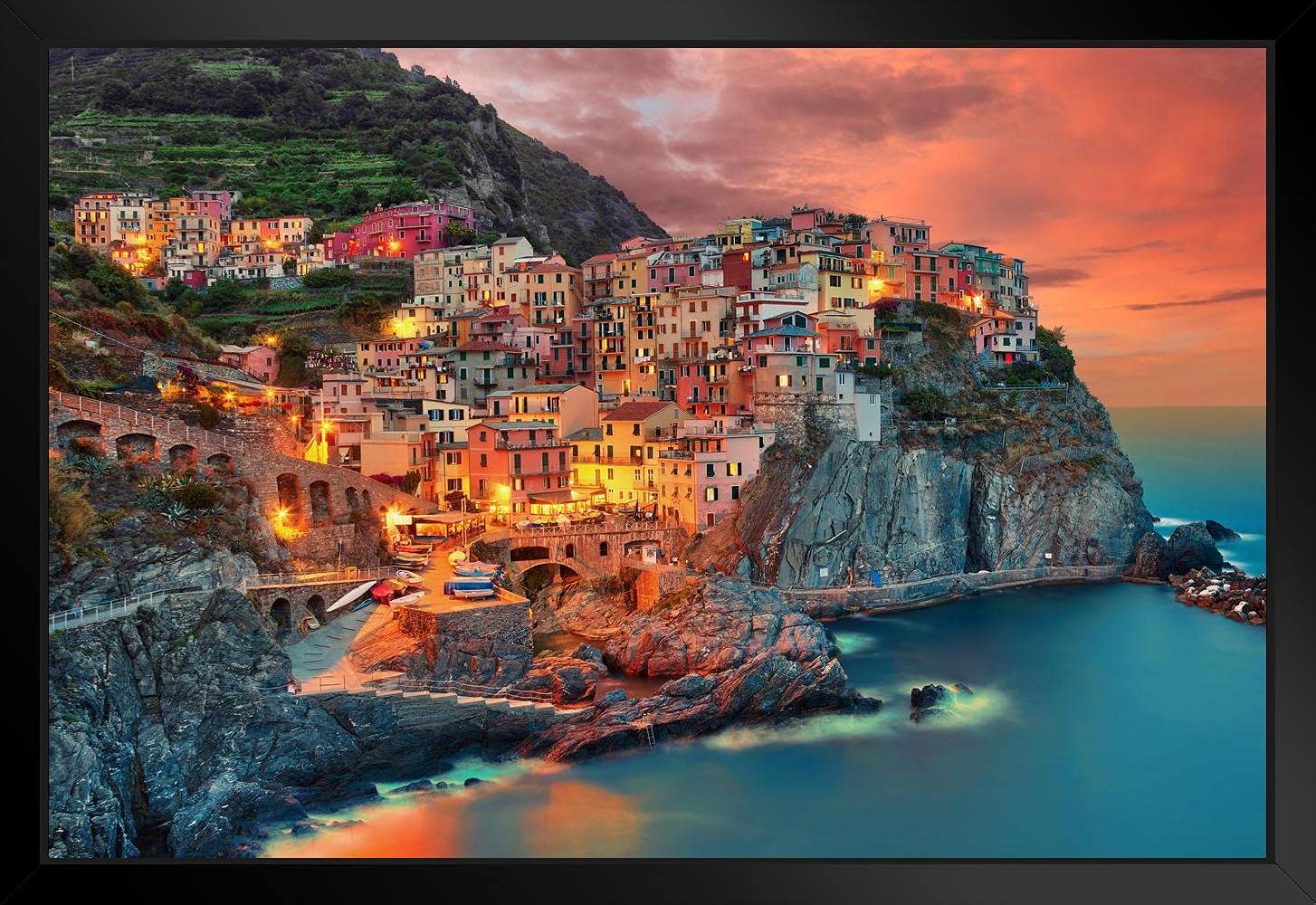 絵画 イタリアコッリチェッラ海岸の夜明け 絵画イタリアコッリチェッラ海岸の夜明け