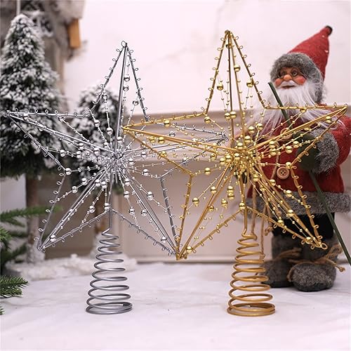 Miniatura 7 de Decoración de árbol de Navidad con purpurina adorno de árbol hueco de metal iluminado de Navidad decoraciones de Navidad Navidad Navidad vacaciones