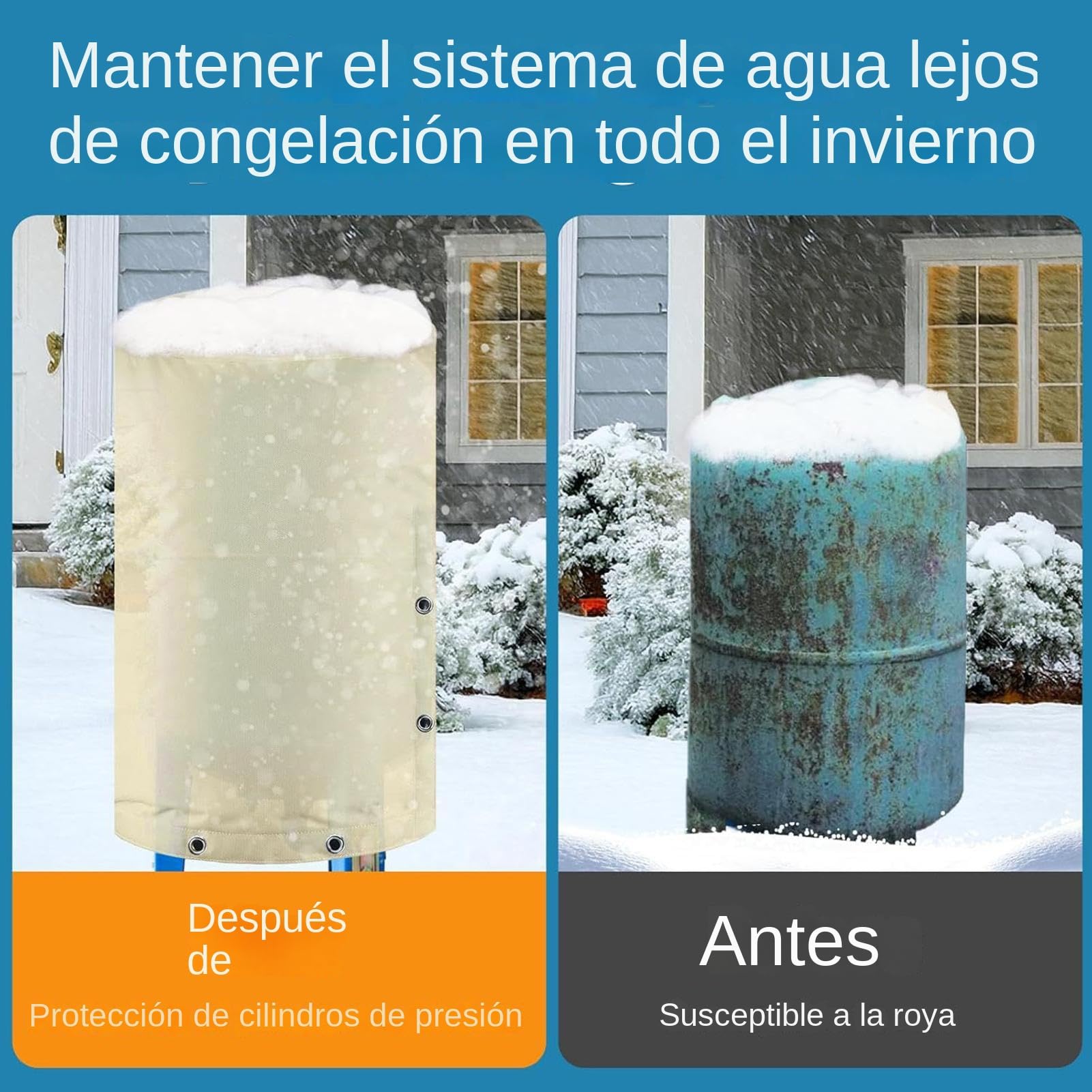 Cubierta Aislada Para Bomba De Pozo | Protector Anticongelante para Bombas de Agua | Cubierta Reforzada Para Tanques De Presión De Pozo Para Riego Camping Industrial Jardinería Exteriores