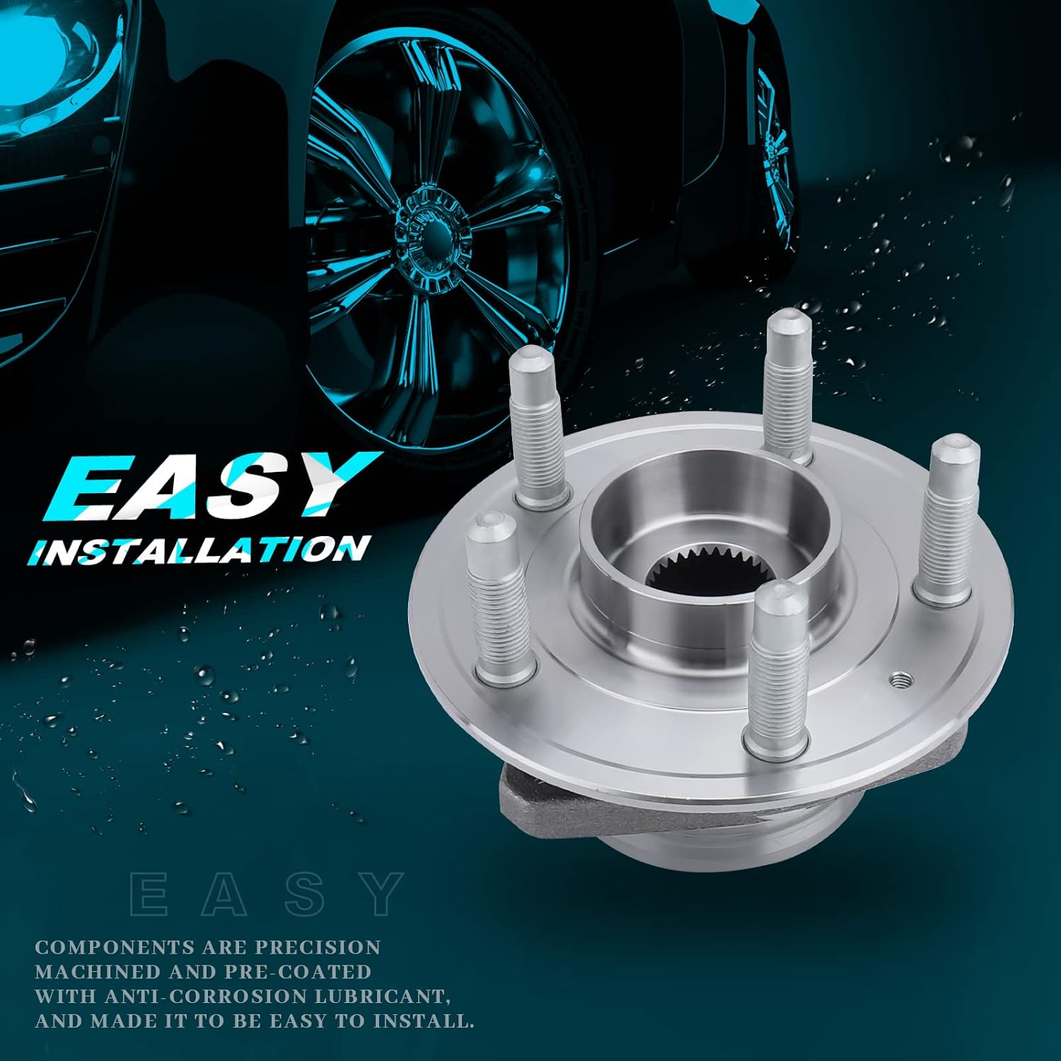 IRONTEK 513282 Front/Rear Wheel Bearing and Hub Assembly Compatible for Cadillac CTS 2008-2014 & 2018-2019/XTS 2018-2019； for Chevy Camaro 2010-2015; for Chevy Impala 2018-2019；5 Lugs