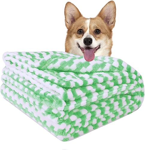 Miniatura 24 de Manta de alta calidad Msicyness para perro, manta polar acolchada, suave y cálida para mascotas, perros y gatos. 1 paquete verde,rosado, (1 Pack