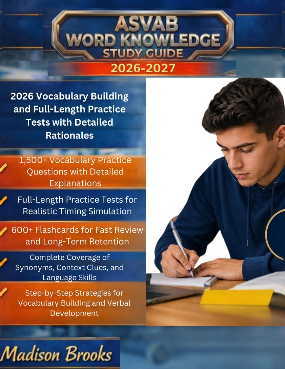 ASVAB WORD KNOWLEDGE STUDY GUIDE 2026-2027: 2026 Vocabulary Building and Full-Length Practice Tests with Detailed Rationales