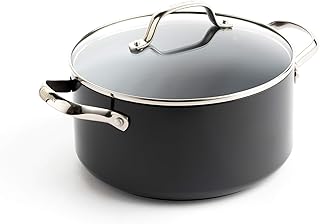 GreenPan Valencia Pro Hard Anodized Induction Safe Healthy Ceramic Nonstick Gray Casserole/Stockpot/Pot with Lid, 5QT