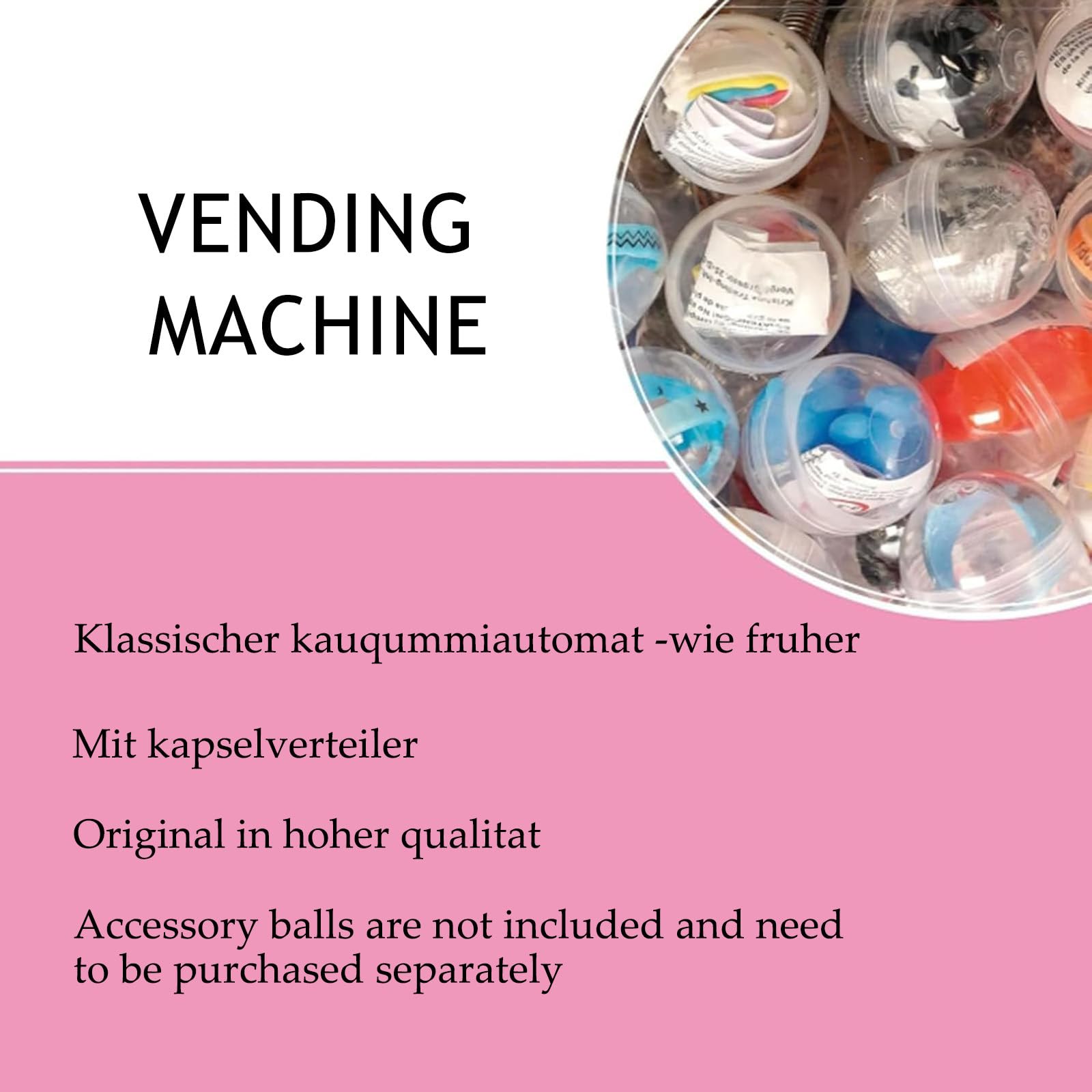 Kaugummiautomat, großer Kaugummiautomat, Ball-Großhandelsautomat mit Schlüssel, klassischer Kaugummiautomat mit Kapsel, Spielzeug, Süßigkeitenautomat,Macrongreen