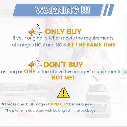 Miniatura 4 de WARDFYT Jarra XL de repuesto de 72 onzas compatible con Ninja Blenders Professional BL660 BL740, repuesto de jarra trituradora de 72 onzas para