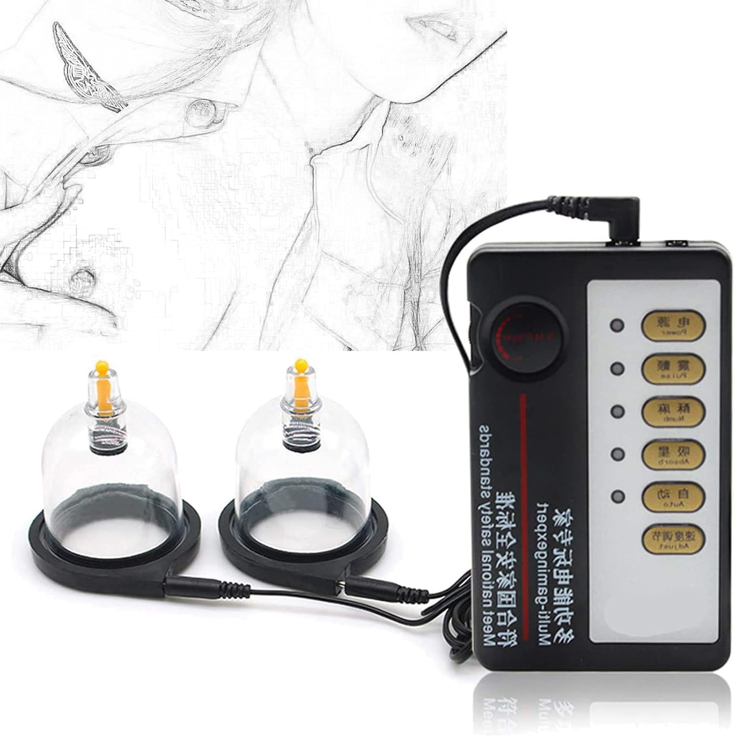 Amazon.com: Vilpory Electric Nipple Sucker Estim Sex Breast Pump Enlargement Stimulating Current ...