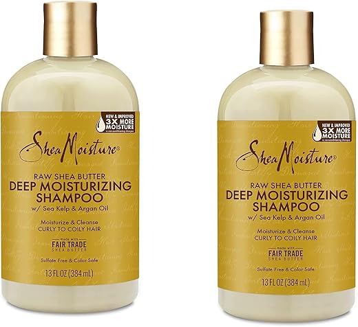 Shea Moisture Raw Shea Shampoo 13 Ounce (384ml) (2 Pack)