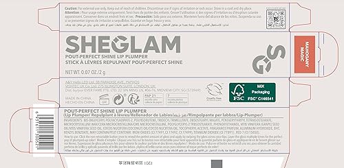 Miniatura 9 de SHEGLAM PoutPerfect - Lápiz labial hidratante sólido con brillo labial - Mahogany Magic