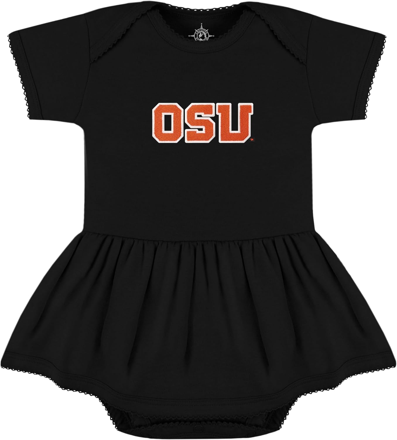 Creative Knitwear College Baby Picot Bodysuit Dress - Team Logo, Multiple Colors, for Baby Girls (0-24 Months)
