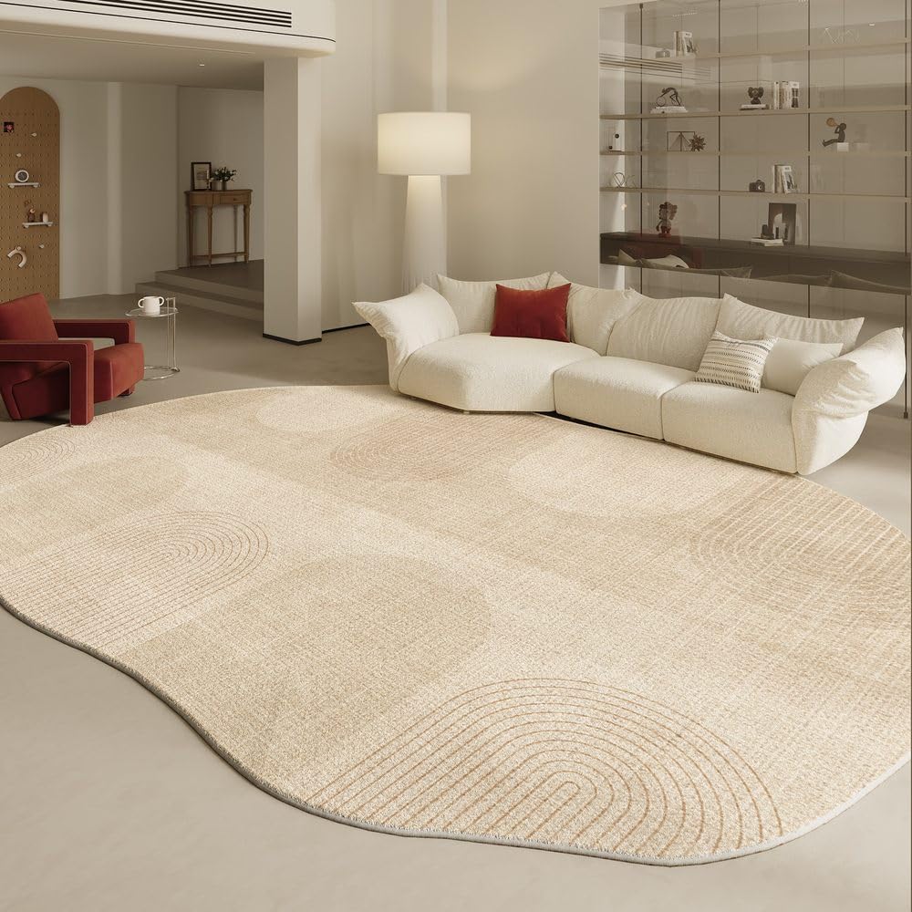 Tapis de salon moderne 120 x 160 cm tapis de chambre irrégulier épais et moelleux