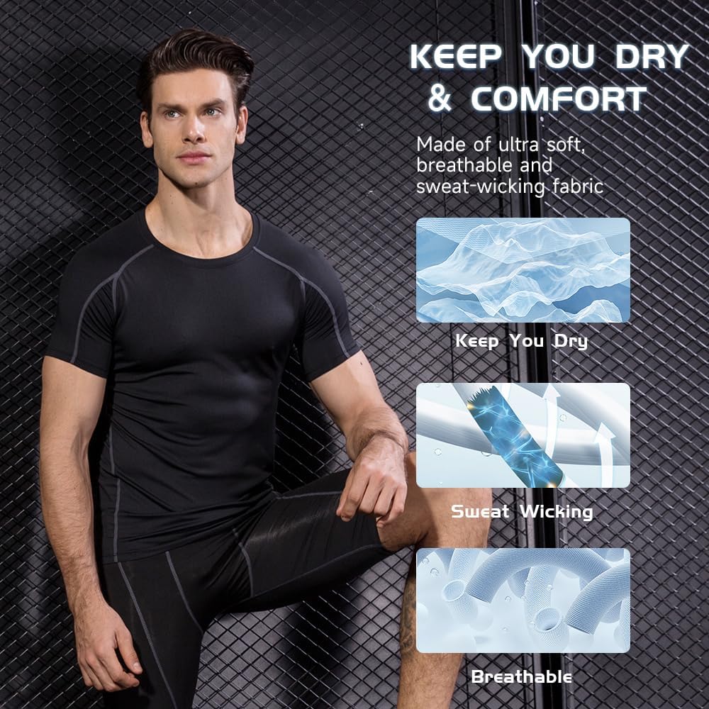T-shirts De Réduction Et De Compression Pour Hommes