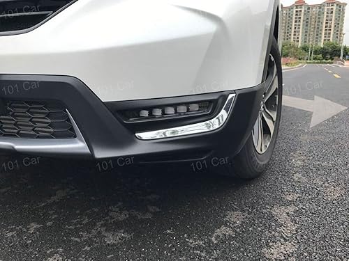 Miniatura 5 de KAITIAN 2 unids ABS cromo delantero niebla luz marco ceja moldura cubierta Trim tira emblemas decorativos para Honda CRV CR-V 2017 2018 2019