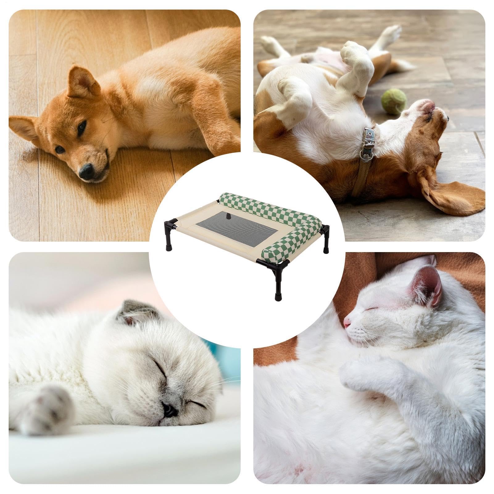Genérico Cama Exterior Perros,Elevada Transpirable Y Lavable - Cama para Perros de Exterior Antideslizante - para Cachorros, Gatos, Patio, Césped, Playa, Camping, Hogar, Suelo, Verano