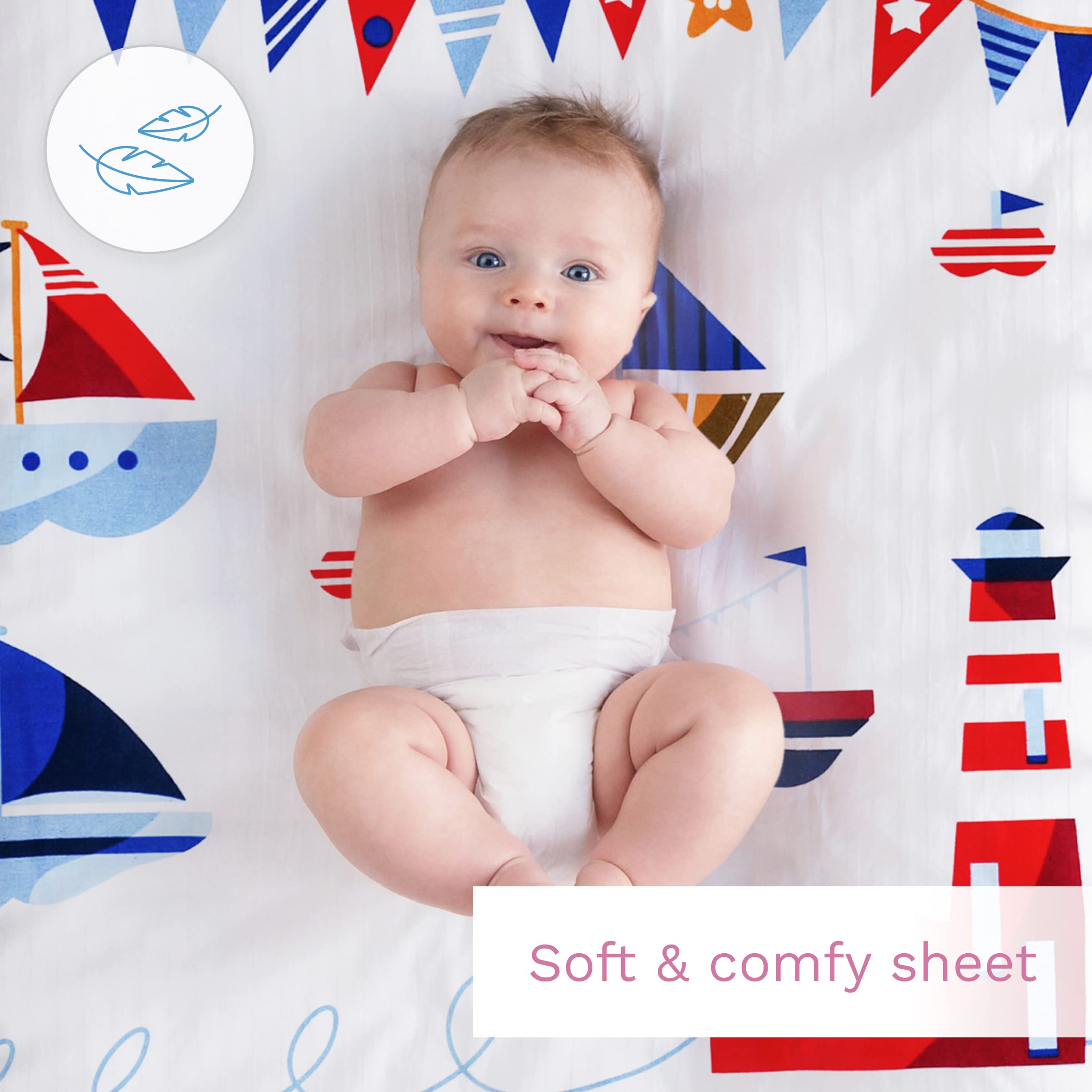 Baby Comfort Nursery 100% Cotton Fitted Sheet fits 140x70 cm Cot Bed Mattress (Safari Cars) — view 73