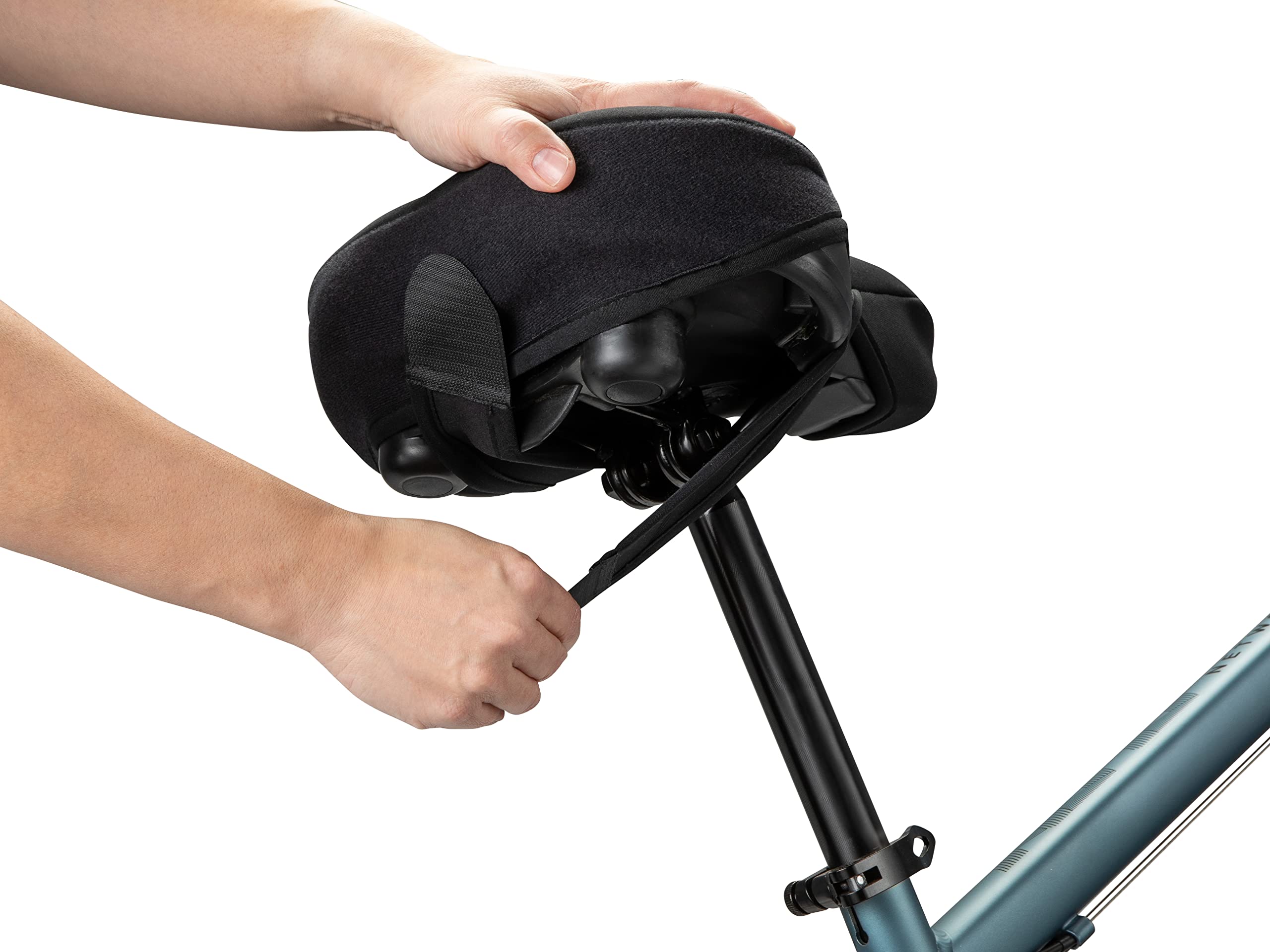 Schwinn Cruise Memory Foam Dual Strap Bike Seat Cover, Saddle Cover for Extra Comfort, Soft, Weather-Resistant Memory Foam, Dual Straps Attach Quickly to Most Adult Cruiser Bike Seats