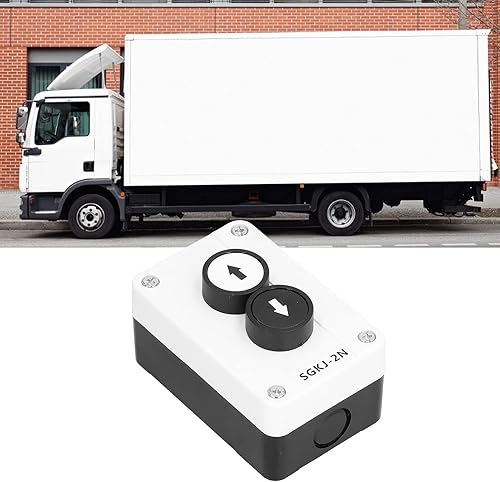 Miniatura 5 de Caja de control de interruptor de subida y abajo, estación de interruptor momentánea de CA 400 V 10 A con orificio de alambre de 0.787 in, para