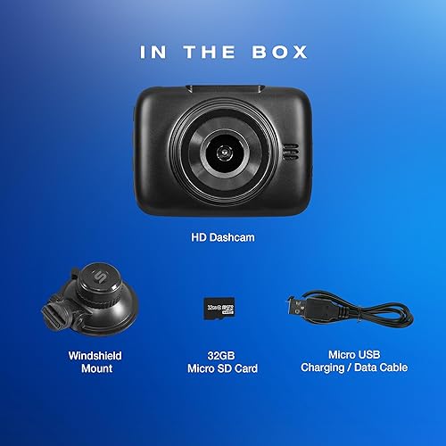 Miniatura 7 de TYPE S TOURING ITEMS S1 HD - Cámara de tablero de coche 1080P (True 720P) con sensor G integrado, grabación de 30 FPS, fácil instalación, tarjeta