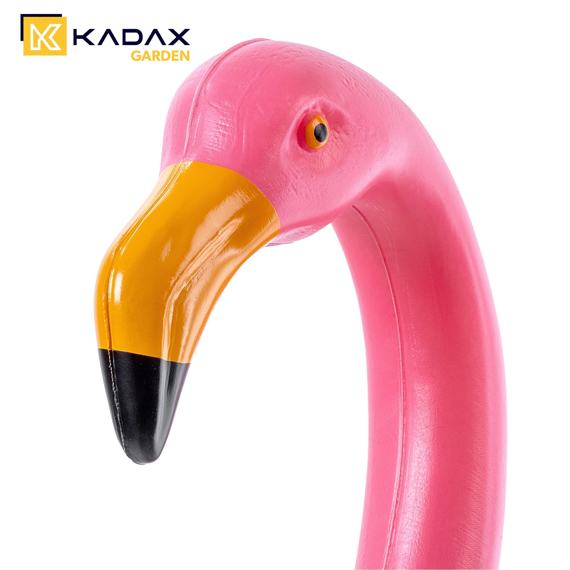 KADAX Lot de 2 figurines de flamant rose de jardin de 83 cm - Flamant rose - Piquet de jardin en plastique - Figurine de jardin - Oiseau exotique - Figurine de bassin rose - Décoration de jardin pour