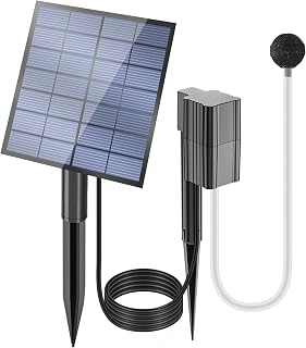 Solar Pond Aerator - 2.5w Direct-Drive Battery-Free Oxygen Pump for Small Ponds Fish Tanks
