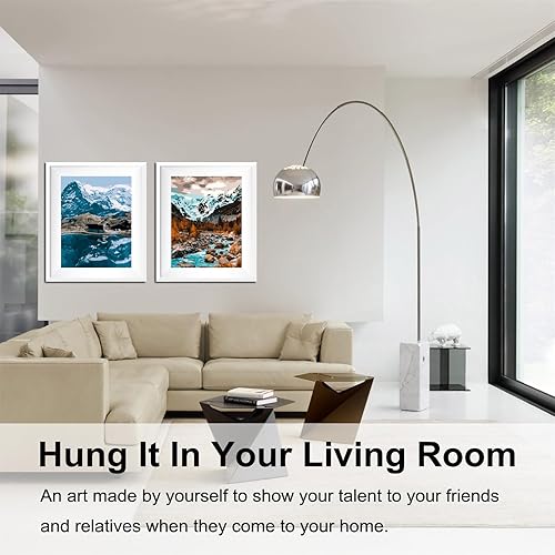 Miniatura 88 de Baisite 1112 Pintura por números, para adulto, principiante, niño, 12 pulgadas de ancho x 16 pulgadas de largo, 2 lienzos, 8 pinceles de madera