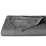 Bare Home Microfiber Fitted Sheet with Microfiber Flat Sheet Bundle (Queen, Grey)