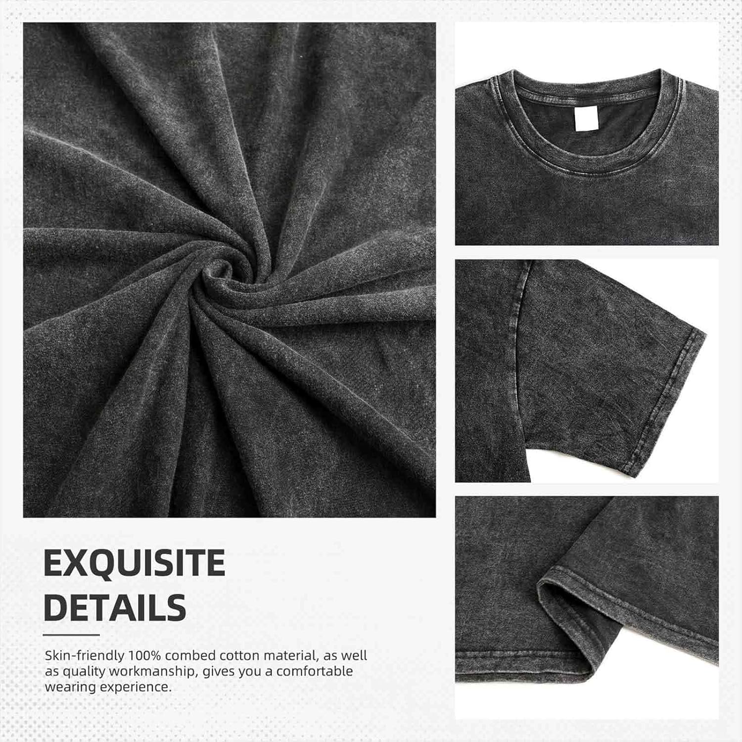 Dark Gothic Vintage Oversized Acid Wash T-Shirt – Heavyweight Graphic Tee for Men and Women, Unisex Streetwear - Image 7