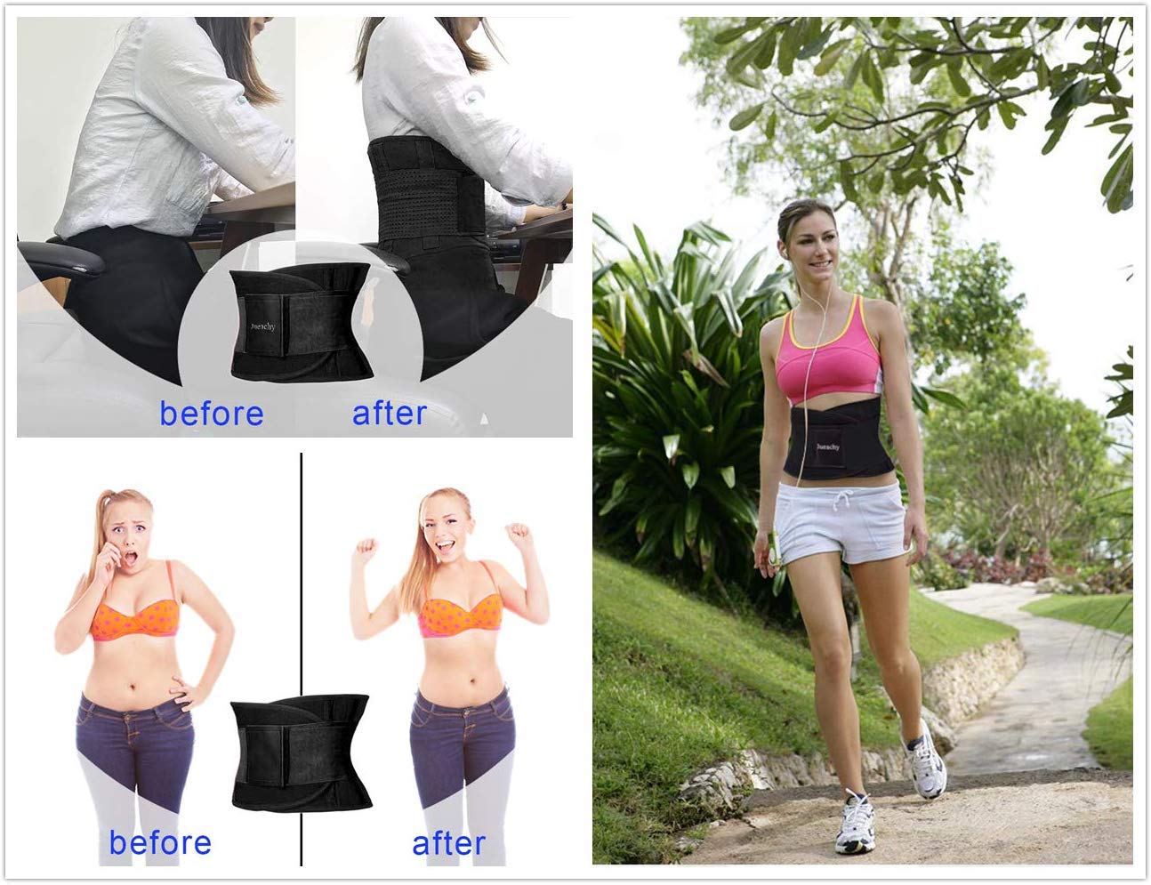 Ceinture Amincissante Ci Wigo – Néoprène Haute Densité, Réglable, Taille 63,5-114,3 Cm – Pour Sport, Post-partum, Ventre Plat