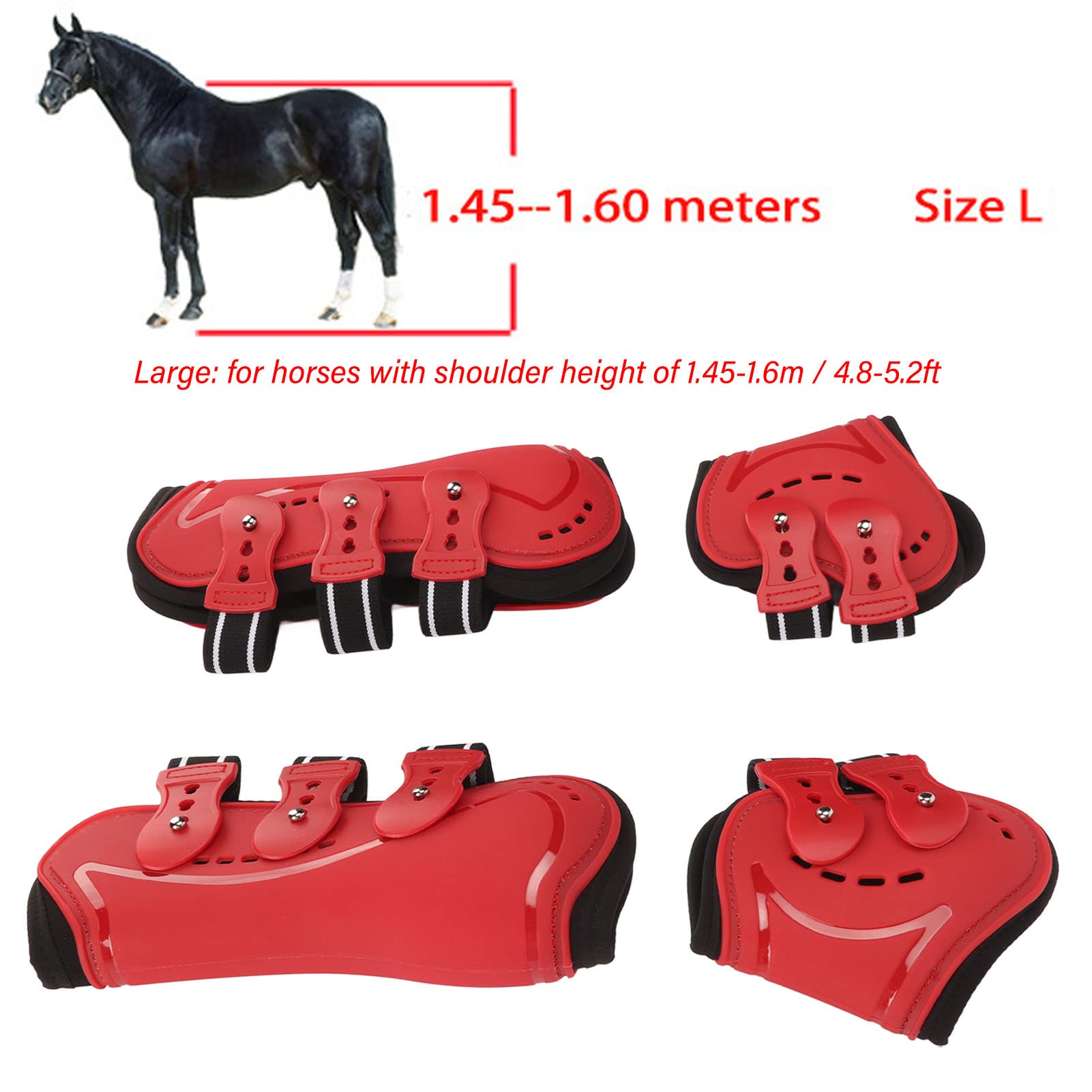 Paranocche da Cavallo, Paranocche da Cavallo Traspiranti Leggere, Antiusura e Antiscivolo, per Accessori per Cavalli (L)