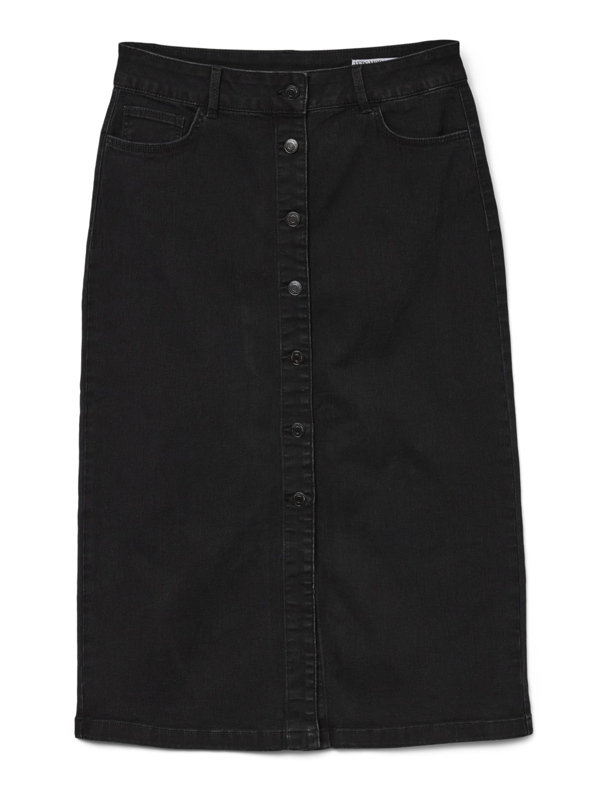 VERO MODA Skirt VMNATTY Mid Waist Midi Skirt M, Black Denim, M