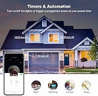 Vista 5 de Lighting EVER Bombillas LED inteligentes, compatibles con Alexa y Google Assistant, equivalente a 60 vatios, regulables con aplicación