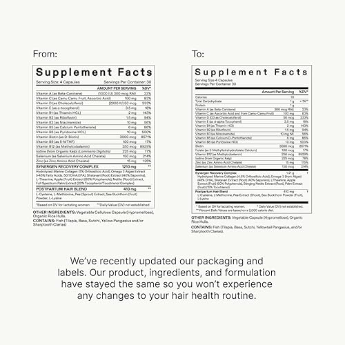 Miniatura 7 de Nutrafol Suplementos posparto para el crecimiento del cabello y suero capilar, para un grosor y fuerza visibles, suministro de 3 meses, botella de