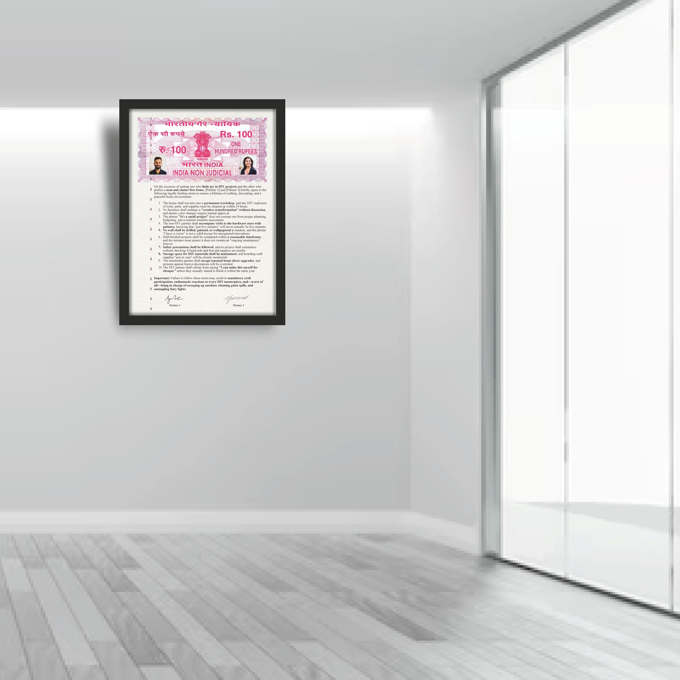 DIY & Home Decor Couple Relationship Contract Photo Frame – 9.25 x…