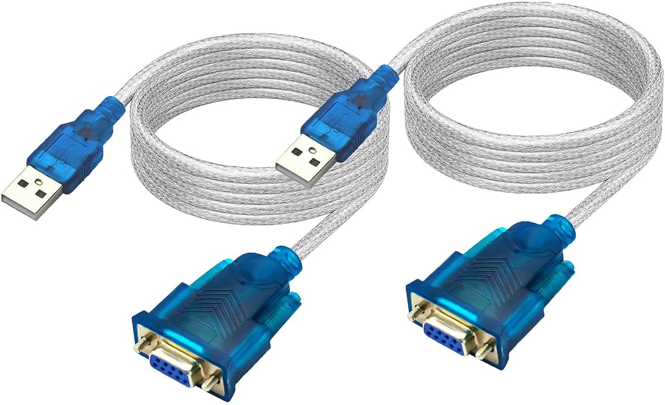 DaFuRui USB to Serial Adapter Cable，2Pack Serial USB 2.0 to
