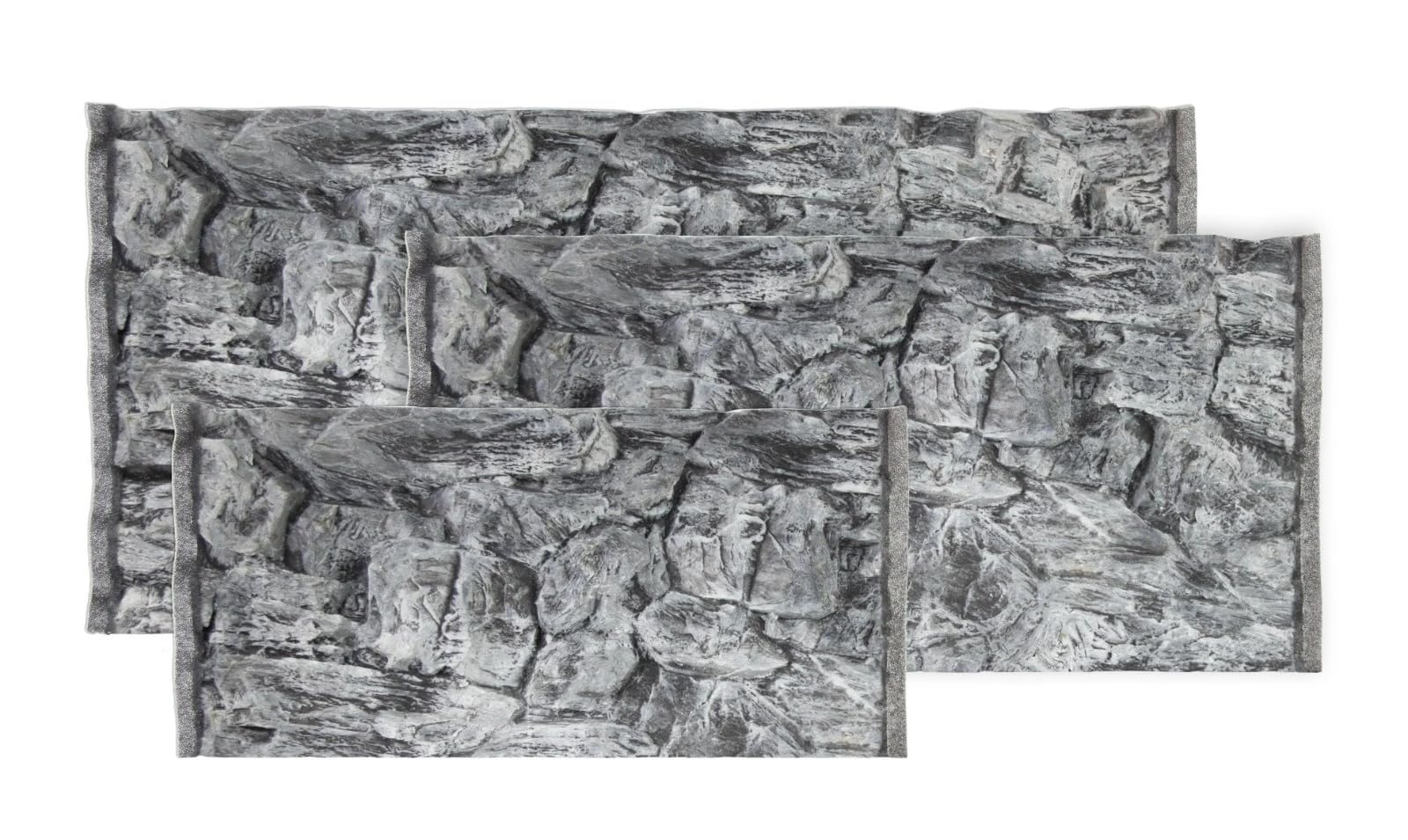 Aquarium Hintergrund 3D, Rückwand 100x40 cm Hintergrund, Strukturwand, Felsoptik, Handgefertigte Strukturwand für Aquarien, Sicher für Tiere, Fischsicher, Einfacher Einbau, Naturstein Design