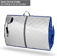 Vista 6 de Durasage sauna infrarrojo personal de interiores, con almohadilla para pies y silla, extragrande, color plateado