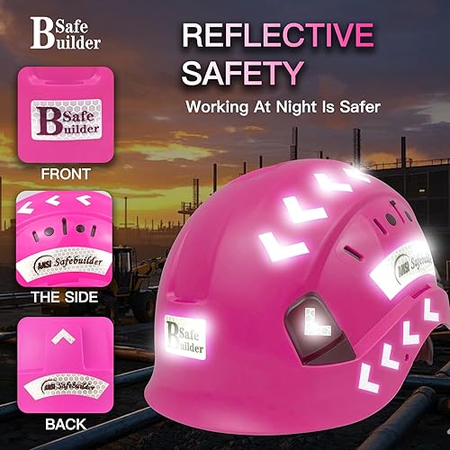 Vista 80 de Casco de seguridad para construcción, casco de ABS, sistema de ventilación ajustable, cascos de trabajo industrial, protección de la cabeza