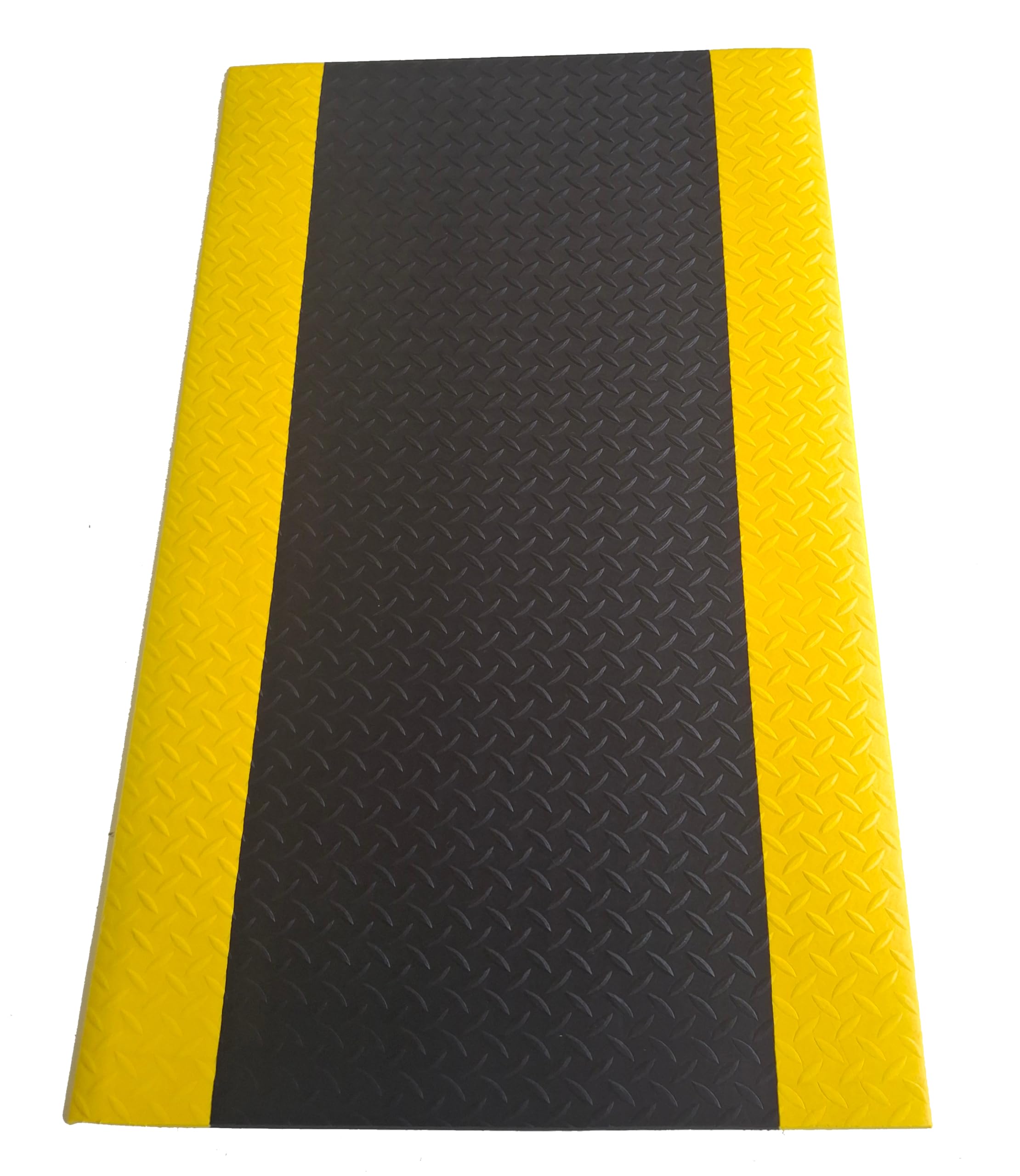 Anti-Ermüdungsmatte Meterware 2 Breiten mittlere Belastung (schwarz/gelb, ca. 90 x 200 cm)