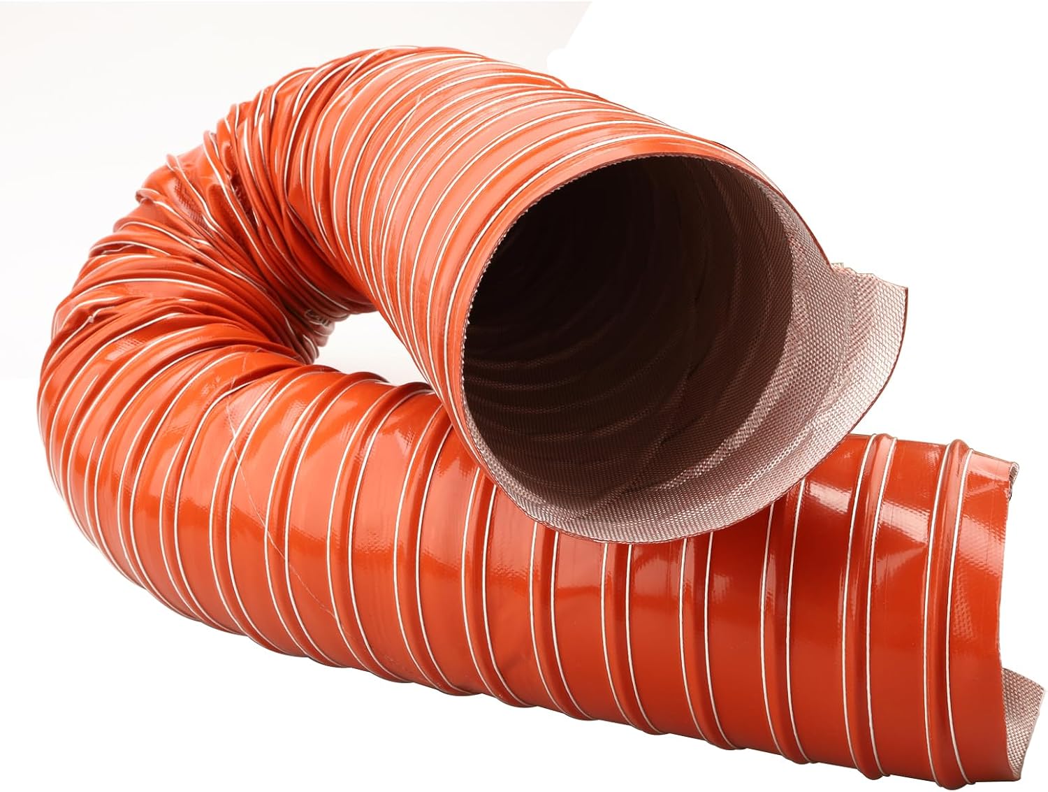 AC PERFORMANCE 4" ID Silicone Flexible Air Ducting Intake Hose and 2PCS 4" (102mm) OD Aluminum Alloy Hose Joiner Connector Bead with 304 SS Clamps