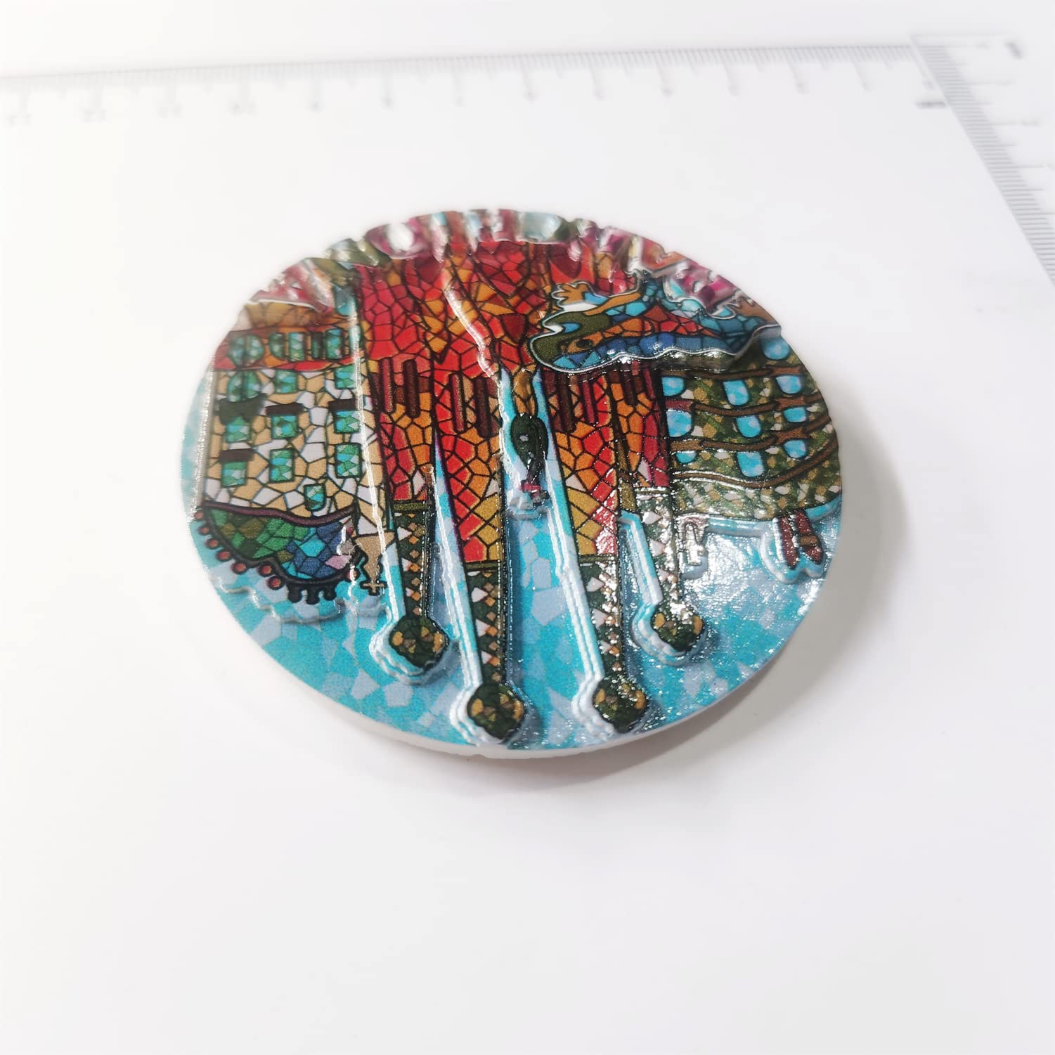Magnete Frigorifero 3D Barcellona – Souvenir Spagna In Resina Fatta A Mano – 7x7 Cm – Decorazione Casa E Cucina – Regalo Viaggio