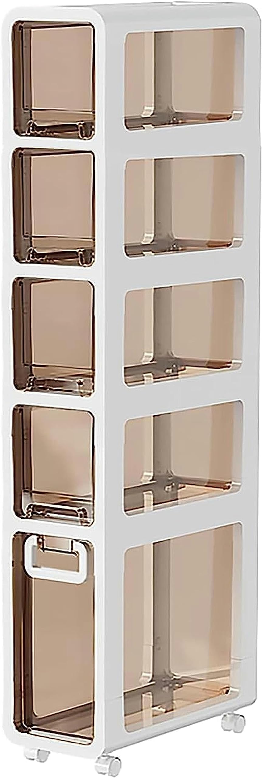Gabinete de piso para baño con cajones apilables, gabinete de almacenamiento móvil de 2/3/4/5 cajones, organizador de gabinete de piso para baño pequeño con ruedas, Gabin