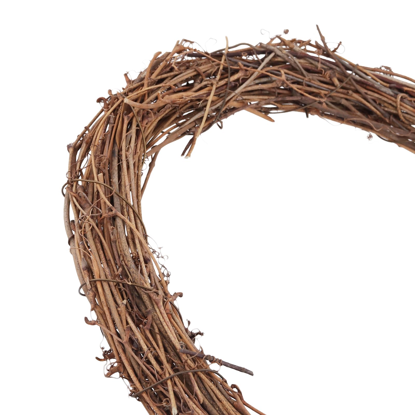 Lot de 6 couronnes de vigne naturelle en rotin - 30,5 cm - À suspendre au mur - Décoration de fête de mariage - Marron