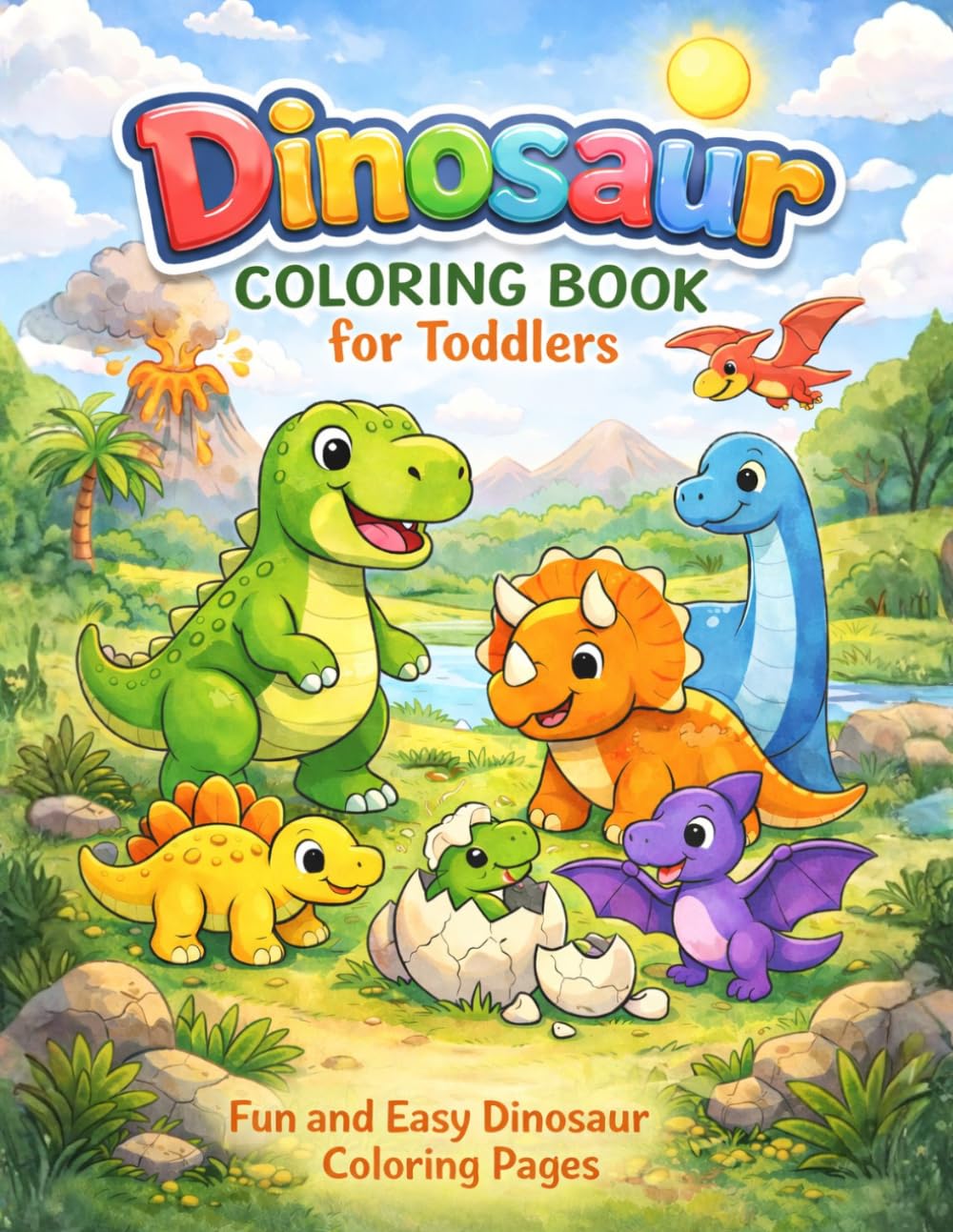 Dinosaur Coloring Book for Toddlers: Dinosaur Coloring Book for Toddlers (Early Learning Series)