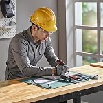 SPECRAFT 72“ Adjustable Heavy Duty Workbench with 4 AC Outlet and 2 USB Ports Power Outlets, 5000 Lbs Capacity, Rubber Wood Top for Garage, Workshop, Office