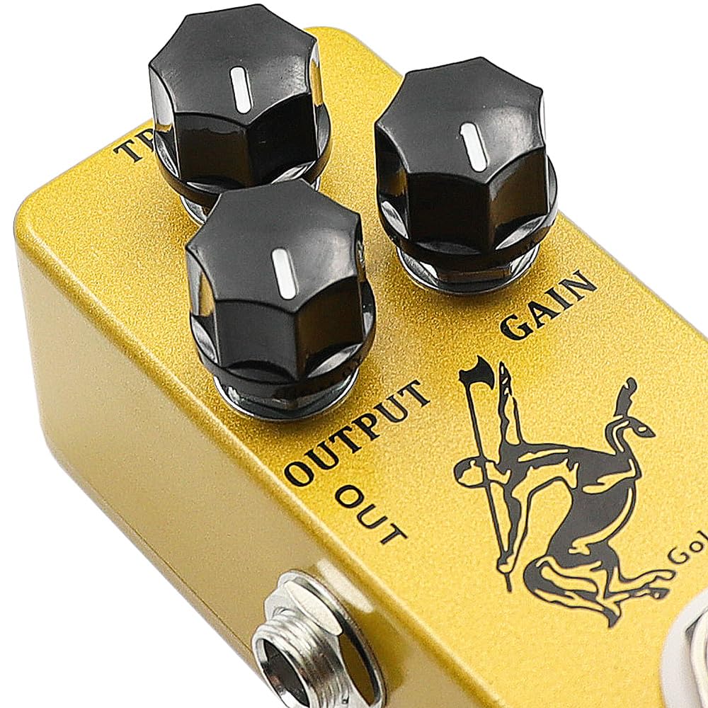 Alnicov effet guitare pédale Overdrive gain des aigus mise coque entièrement en métal véritable contournement