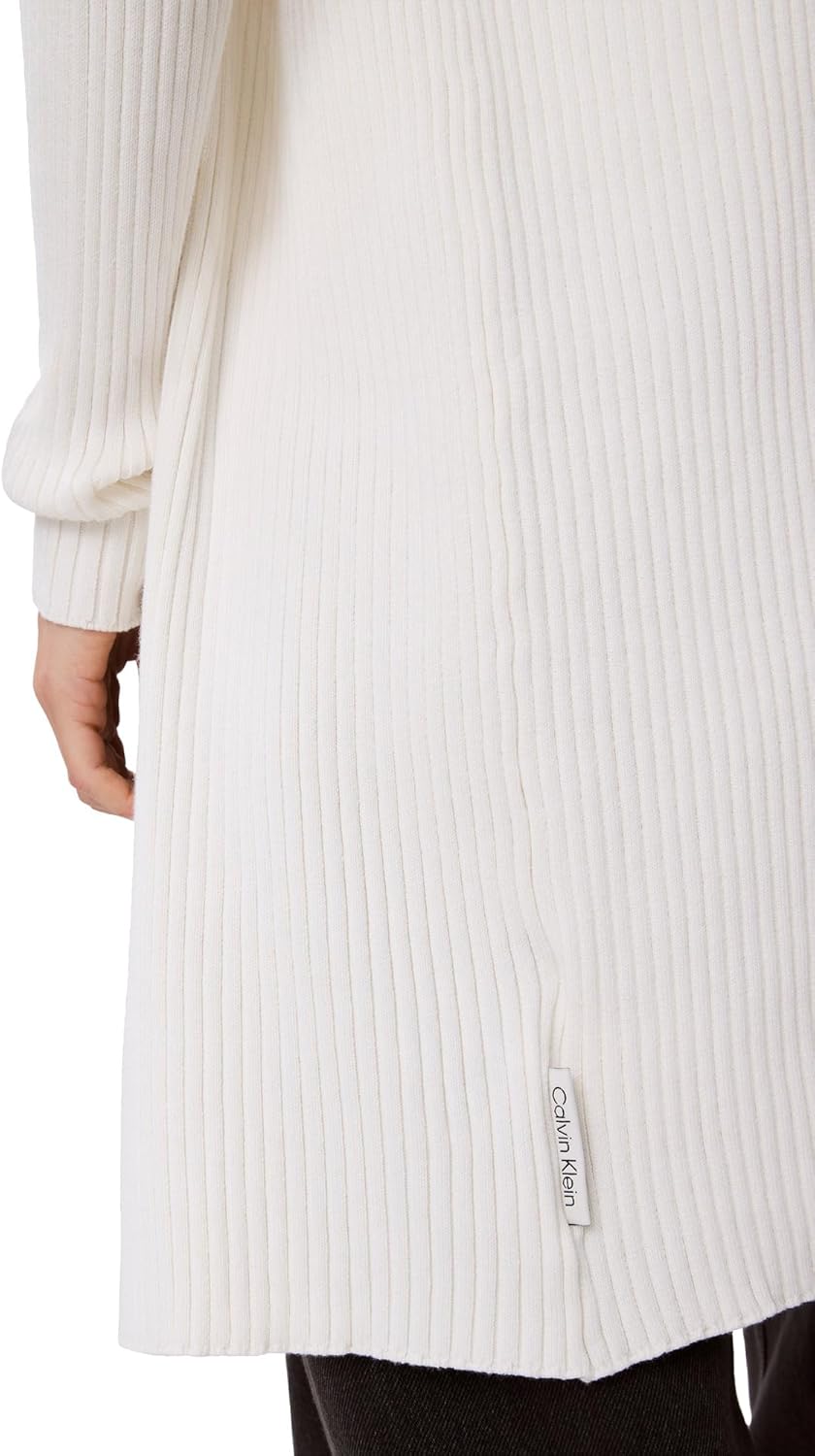 Calvin Klein Womens Smooth Cotton Rib Sweater Duster - Image 5