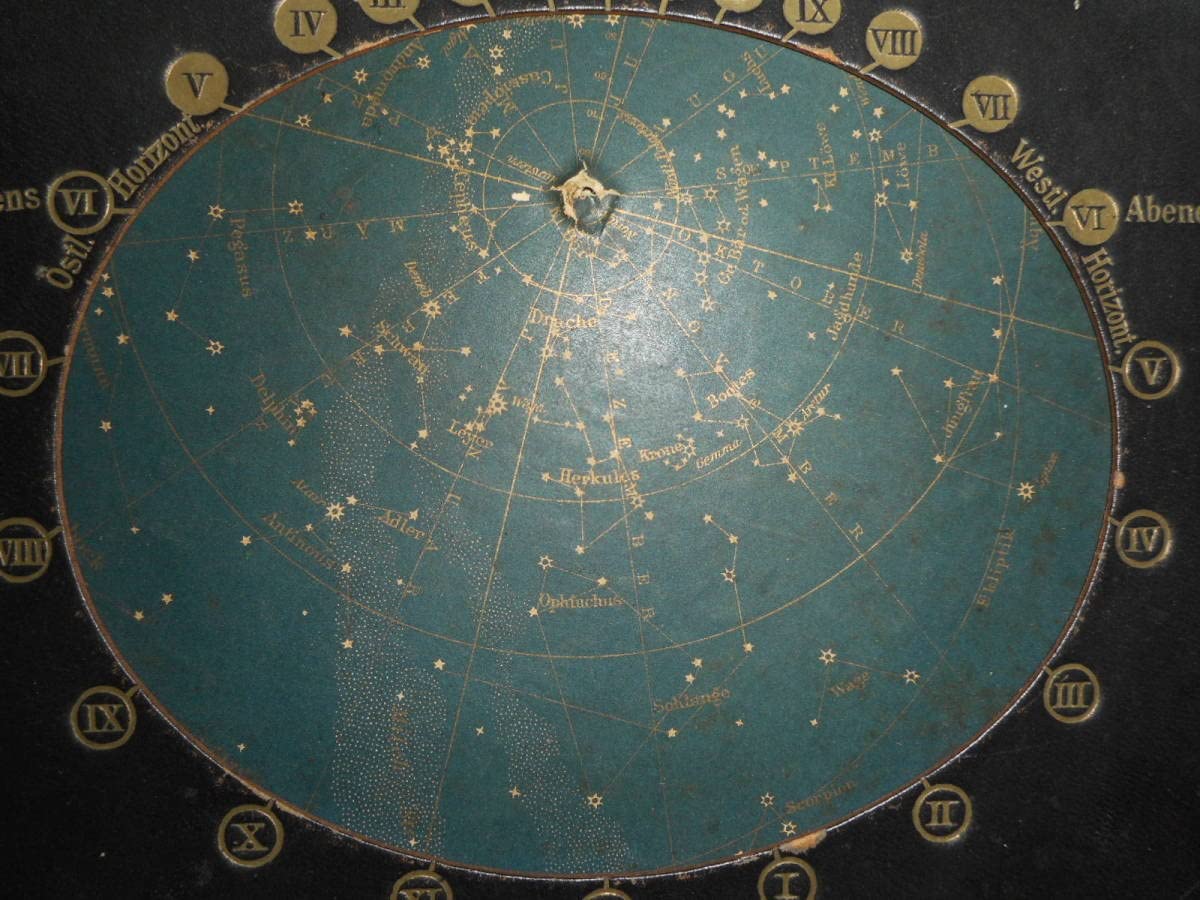 Amazon | アンティーク、天球図、天文、星座早見盤、星図、星座図絵 