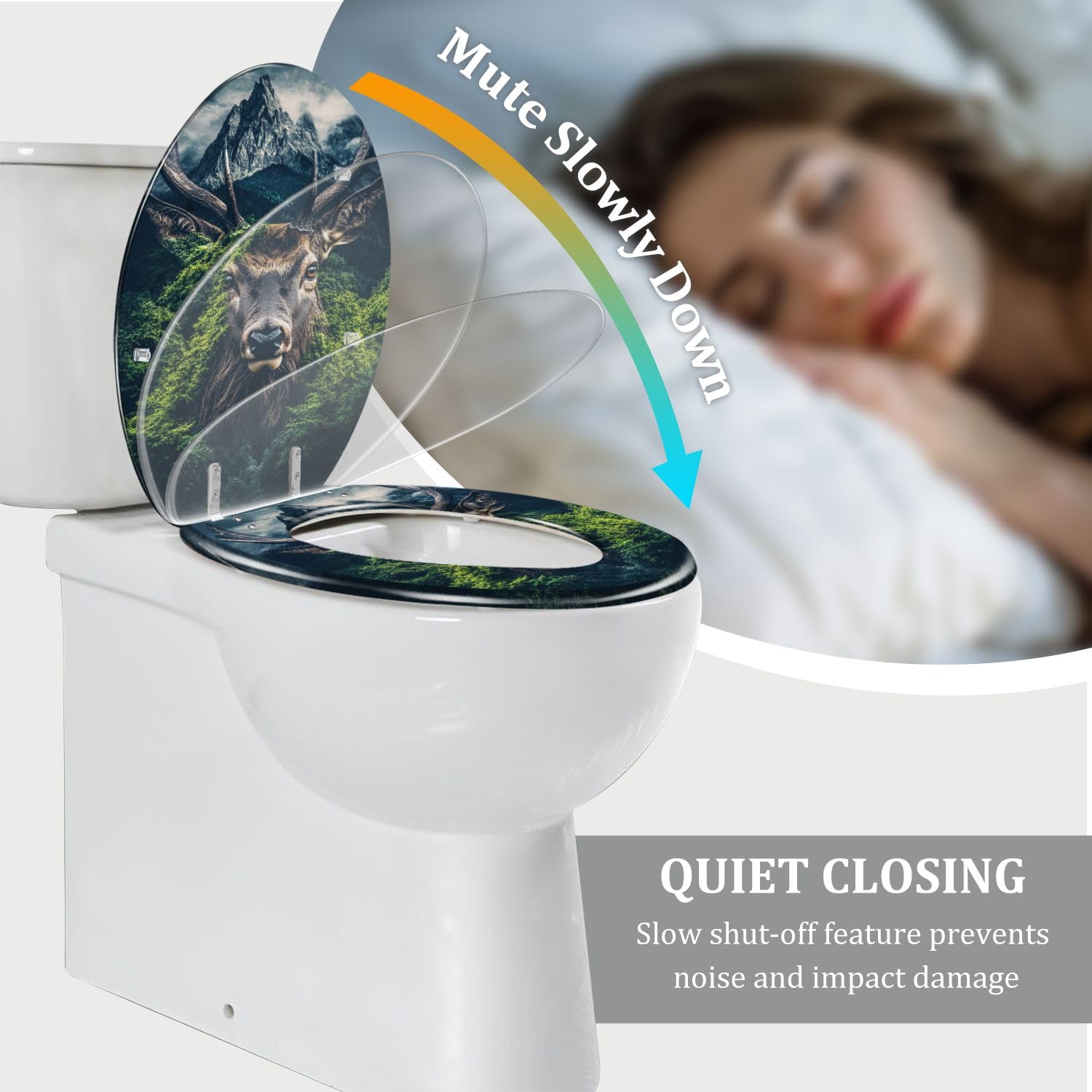 Asiento de inodoro alargado genérico para baño