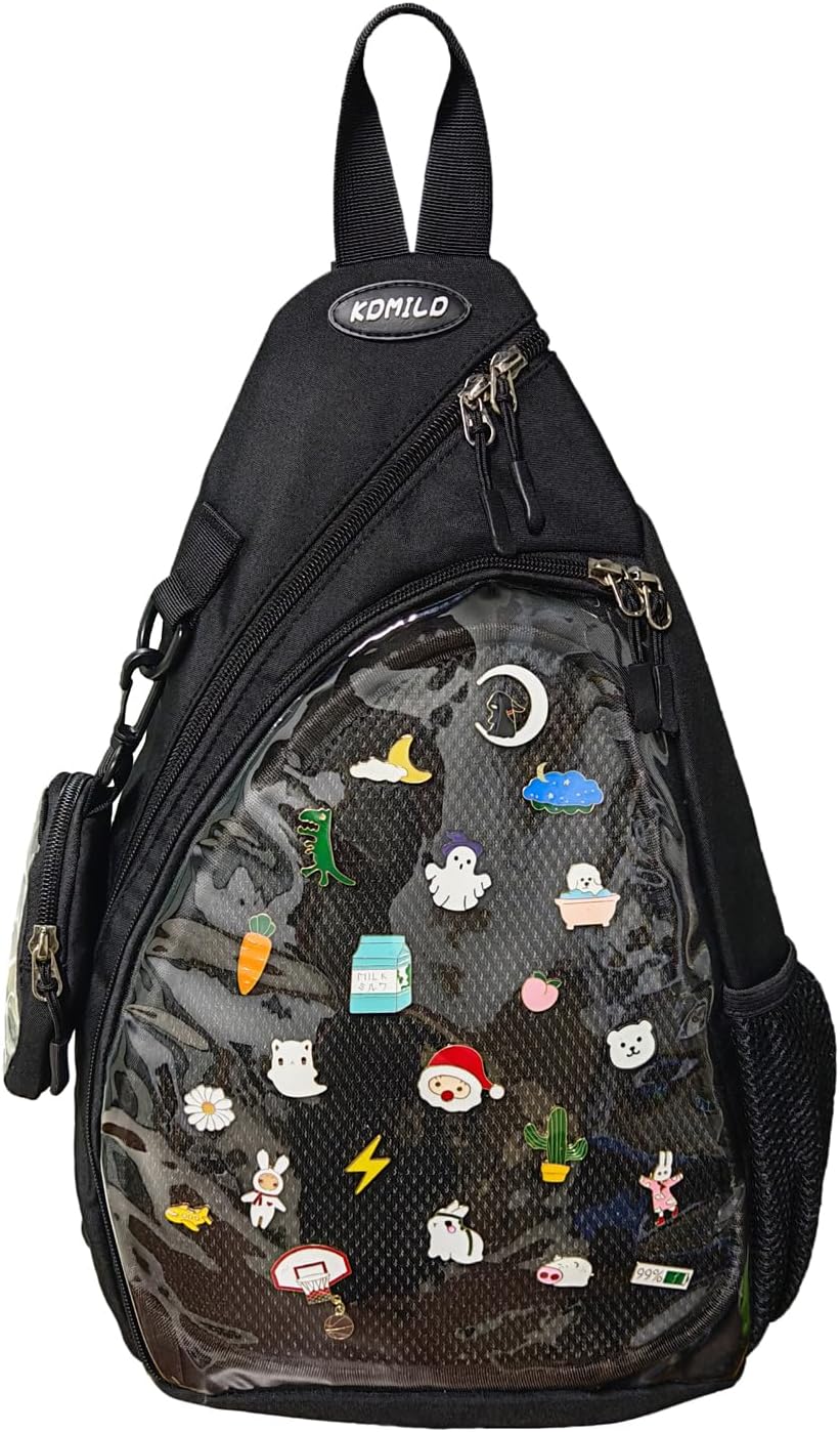 Oxford Ita Bag Kawaii Pin Display Chest Pack-With Insert Board-Single Shoulder Bag Sport Backpack Hiking Daypack
